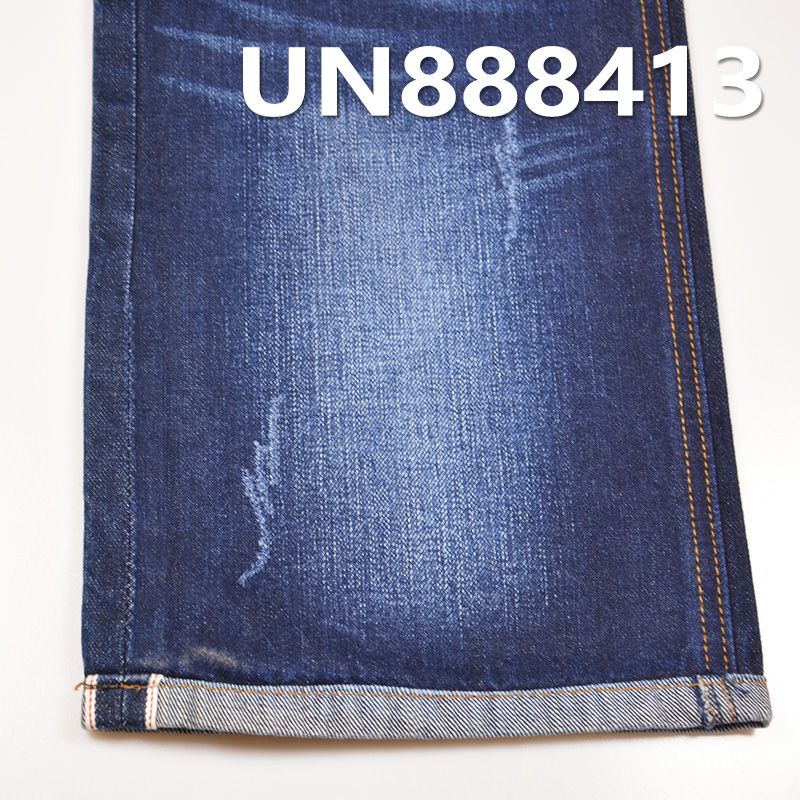 100%棉竹節右斜紅邊牛仔布 11.5oz 31/32" UN888413