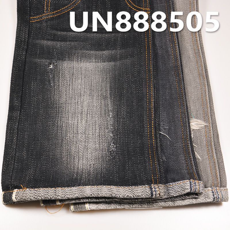 全棉重磅竹節牛仔 18oz 31/32" 全棉竹節右斜重磅紅邊牛仔布 UN888505