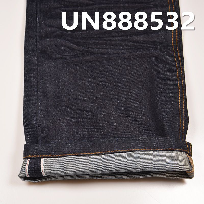 全棉竹节右斜牛仔 12oz 31/32" 全棉竹节右斜红边牛仔布 UN888532