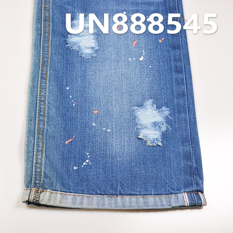 全棉竹节右斜红边牛仔布 11oz 35/36" UN888545