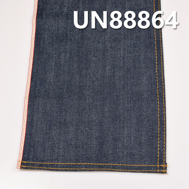 100%棉竹节右斜红邊牛仔布 13.3oz 32/33" UN88864