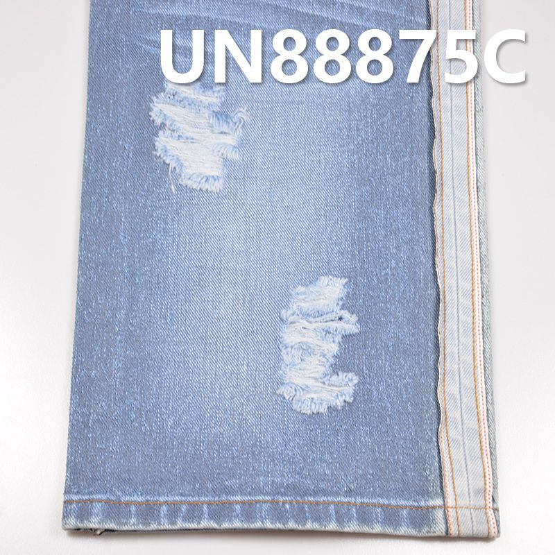 全棉色邊牛仔布印铁牛色胶 12oz 32" UN88875C