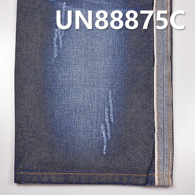 全棉色邊牛仔布印铁牛色胶 12oz 32" UN88875C