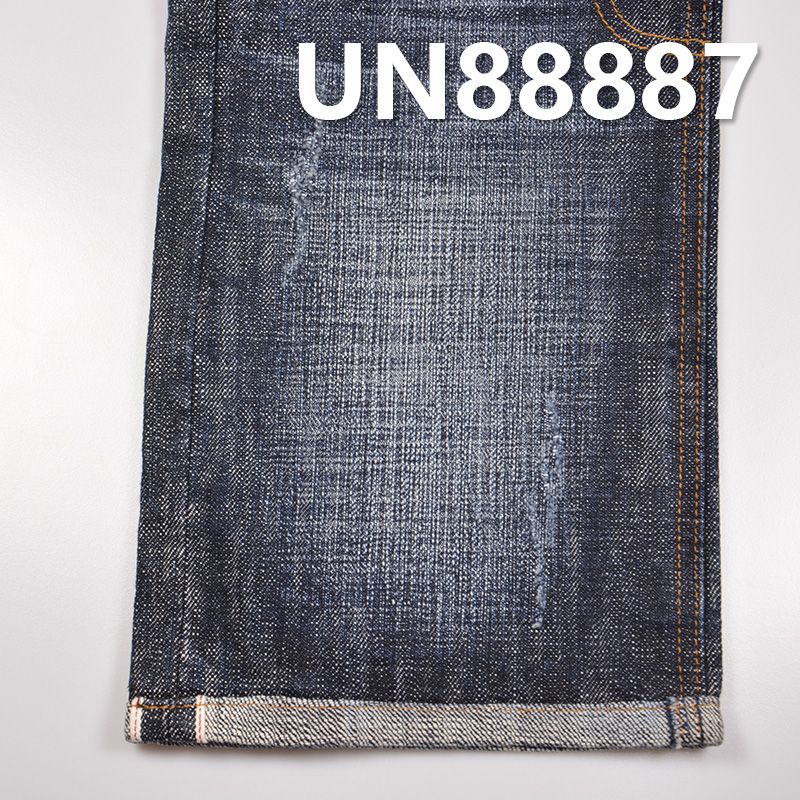 100%棉非洲粗竹右斜紅邊牛仔布 15.5oz 32" UN88887