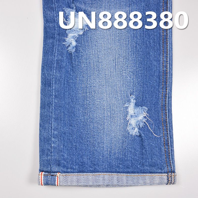 99%棉1%彈力竹節右斜紅邊牛仔布 12oz 32/33" UN888380