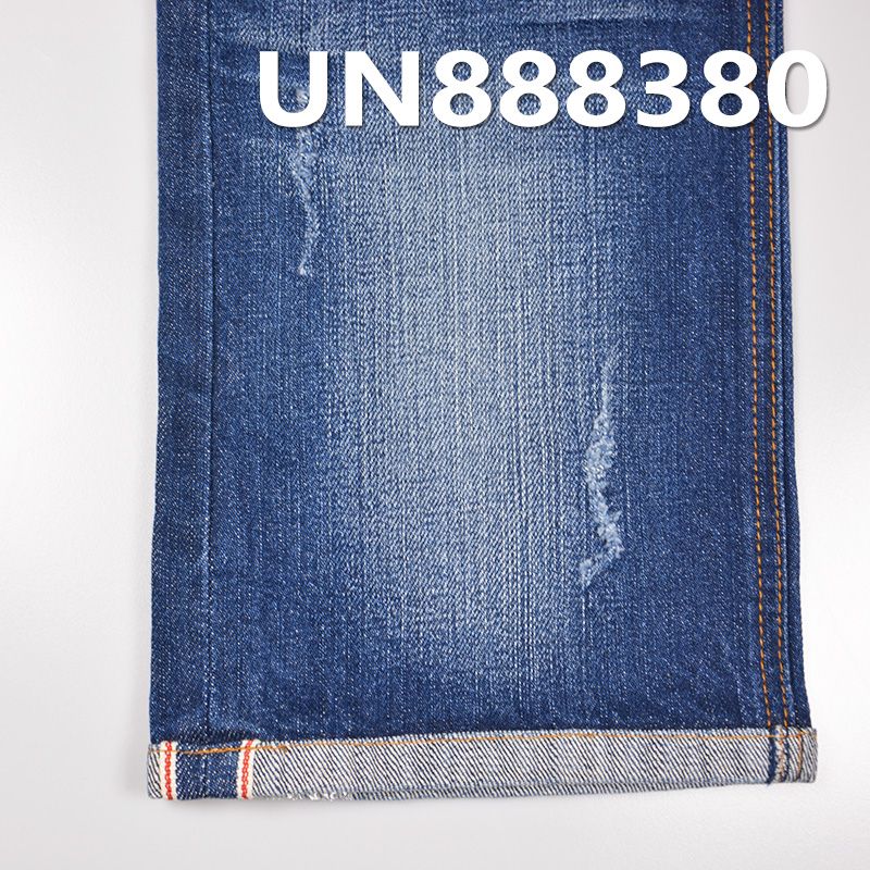 99%棉1%彈力竹節右斜紅邊牛仔布 12oz 32/33" UN888380