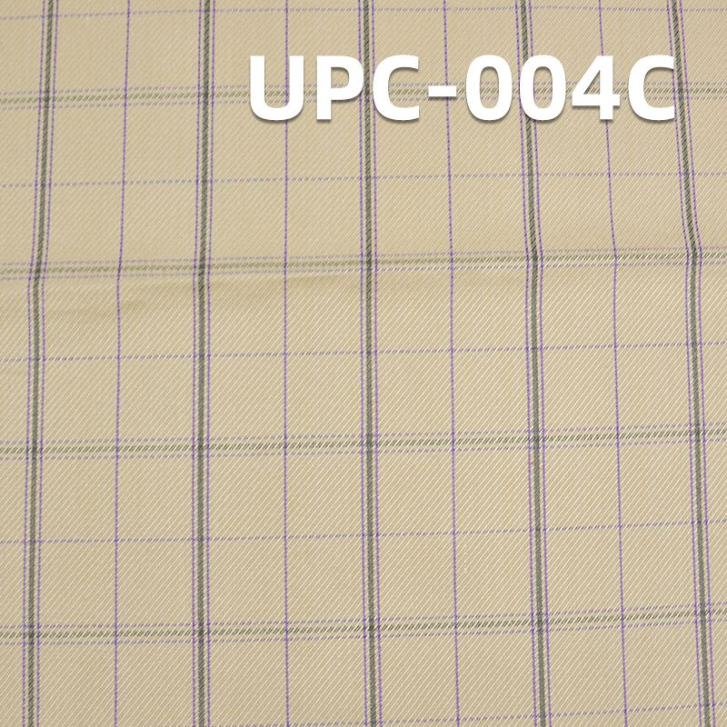 雙紗卡其色騎兵斜色織格仔布 217g/m² 57/58" UPC-004C