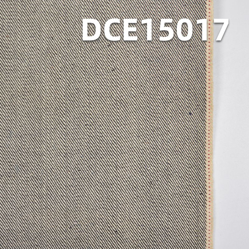 全棉右斜红边牛仔布 32/33” 14.8 DCE15017 #430-黑牛红白边