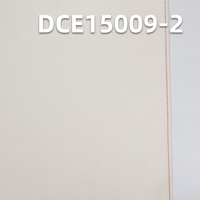 98%棉2%氨纶 棉弹力左斜红边牛仔布 32/33” 9.7oz DCE15009-2