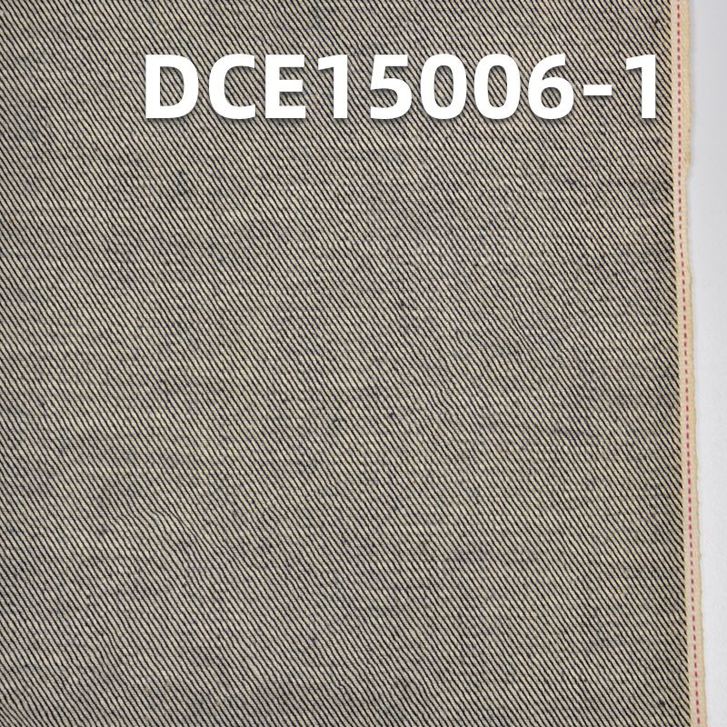 全棉右斜退浆红边牛仔布 33/34" 11.5oz DCE15006-1