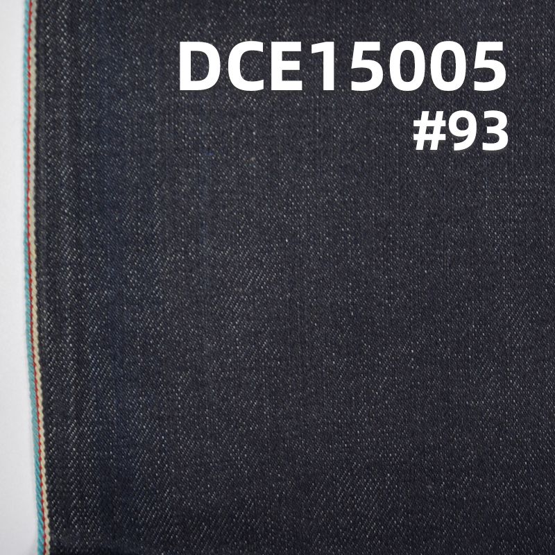 全棉斜纹红边牛仔布 33/34” 12.9oz DCE15005 #93-蓝牛红蓝白边