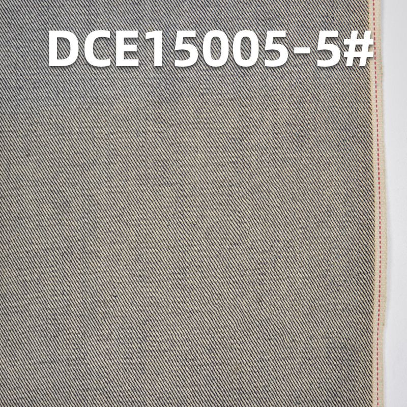 99%棉1%氨綸 棉彈力斜紋紅邊牛仔布 33/35" 13oz DCE15005-5#