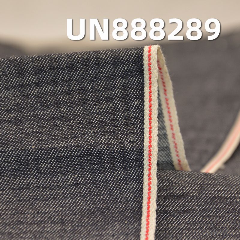 100%棉竹節右斜色邊牛仔布 6oz 34/35" UN888289