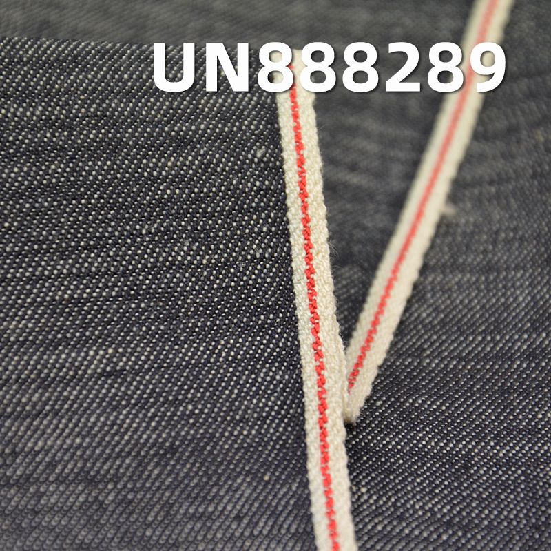 100%棉竹節右斜色邊牛仔布 6oz 34/35" UN888289