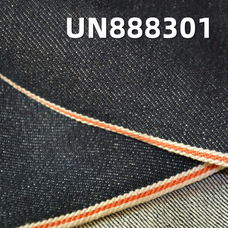 100%棉竹節右斜紅邊牛仔布 13oz 30/31" UN888301