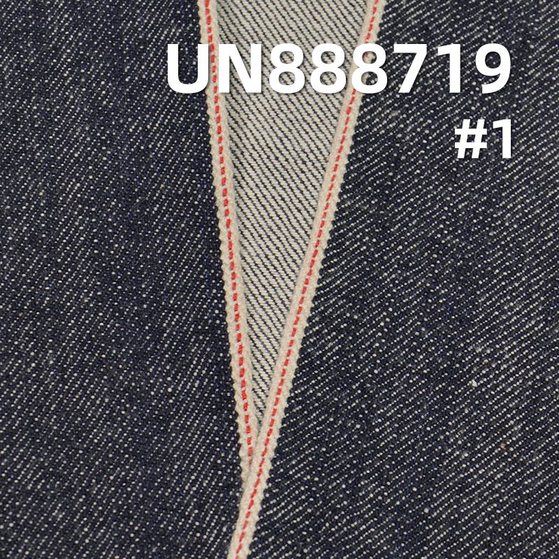 全棉横竖竹节右斜红边牛仔布 14.4oz 30/31" UN888719