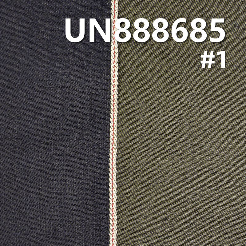 100%棉色織右斜紅邊牛仔布 12oz 32/33" UN888685
