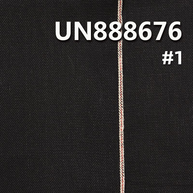 100%棉色织右斜红边牛仔布 14oz 31/32" UN888676