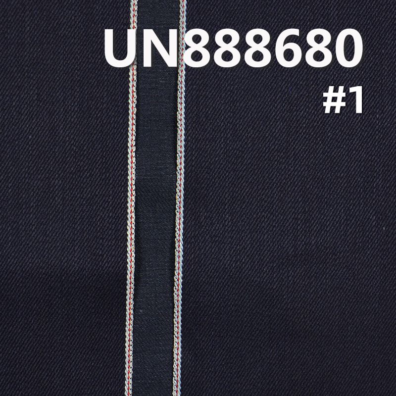 100%棉竹节色织右斜红边牛仔布 12oz 30/31" UN888680