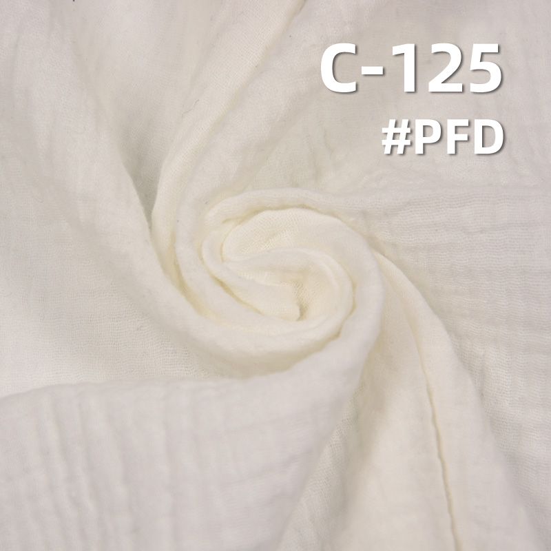 【半漂】全棉染色布|120g/m2砂洗双层绉布|双层棉布|休闲衬衫 连衣裙面料