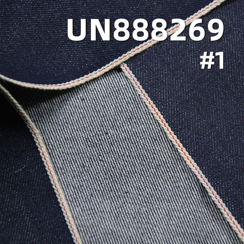 欧美时尚全棉右斜色边牛仔 15oz 32/33" UN888269