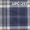 100%棉学院风靛蓝色织格仔布 105g/m² 57.5" UPC-257