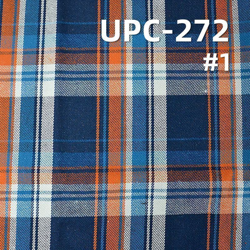 全棉精梳环锭纺加厚色织格仔布 285g/m² 57/58" UPC-272