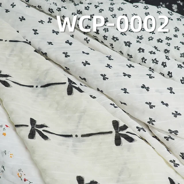 100g/m2涤纶印花布|绉绉格印花布|清新碎花布|亲肤透气|连衣裙 半身裙 女装上衣面料