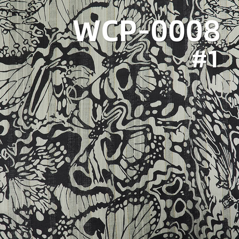 78g/m2涤纶印花布|嵌金丝美人条印花布|飘逸透气|连衣裙 国风裙 女装上衣面料