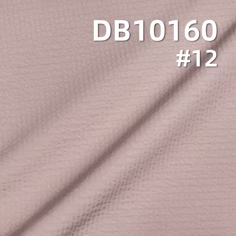 110g/m2全涤格子染色布|立体泡泡点隐格|涤纶格仔布|户外登山服 风衣外套面料