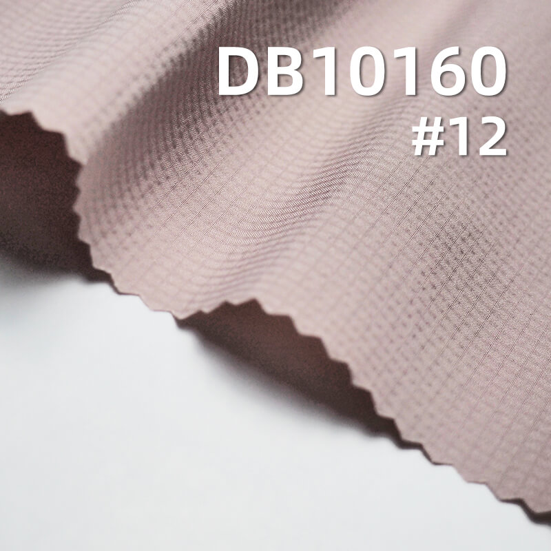 110g/m2全涤格子染色布|立体泡泡点隐格|涤纶格仔布|户外登山服 风衣外套面料