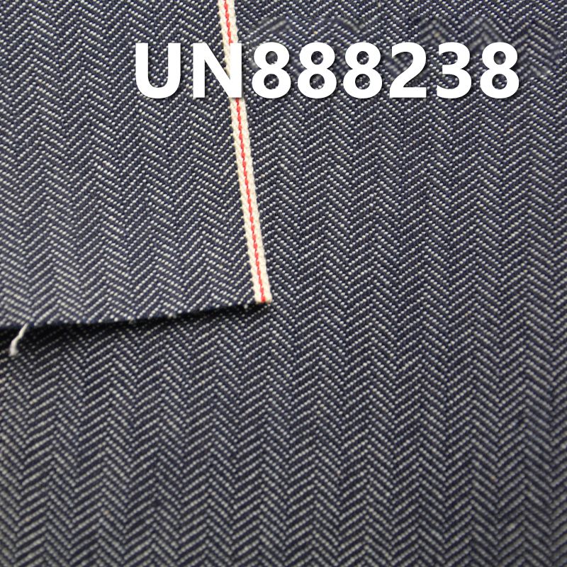 全棉红边牛仔布|12.5安士(oz)四片人字斜色边牛仔布|鱼骨纹牛仔布|赤耳丹宁|牛仔裤 牛仔外套夹克面料