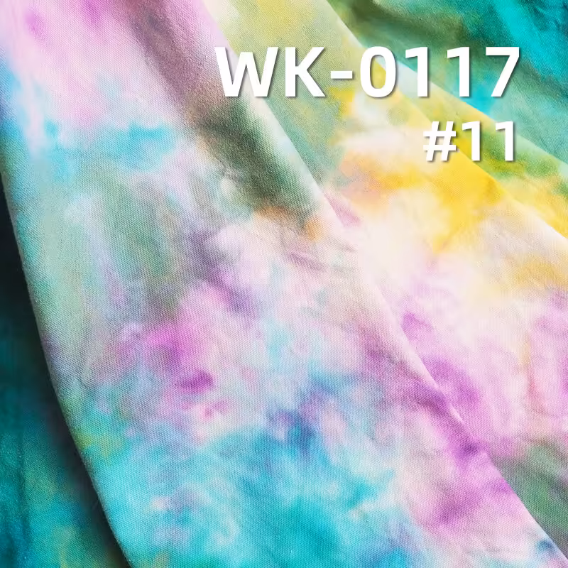 全棉针织布|扎染汗布|彩染汗布|180g/m2精梳21S单面汗布|T恤 打底衫面料