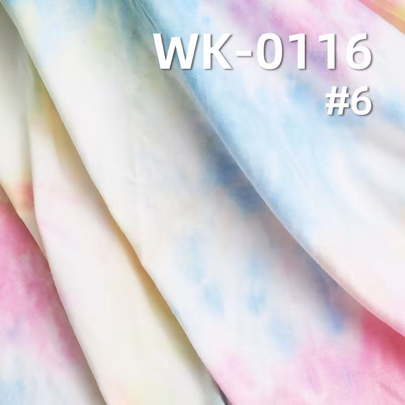 全棉针织布|扎染汗布|彩染汗布|160g/m2精梳26S单面汗布|T恤 打底衫面料