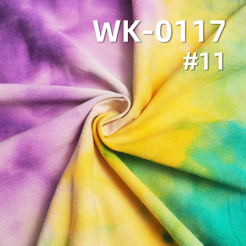 全棉针织布|扎染汗布|彩染汗布|180g/m2精梳21S单面汗布|T恤 打底衫面料