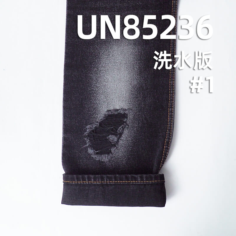 色织牛仔布|13.7安士(oz)黑面黑底牛仔布|棉粘四片右斜|硫化黑|可漂洗牛仔布|牛仔外套 牛仔裤面料