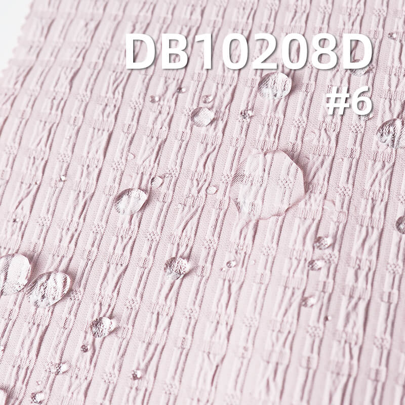 涤纶链条格染色布|205g/m2格子肌理皱感布料|三合一飘纱|防水|抗静电|风衣 棉服 马甲面料