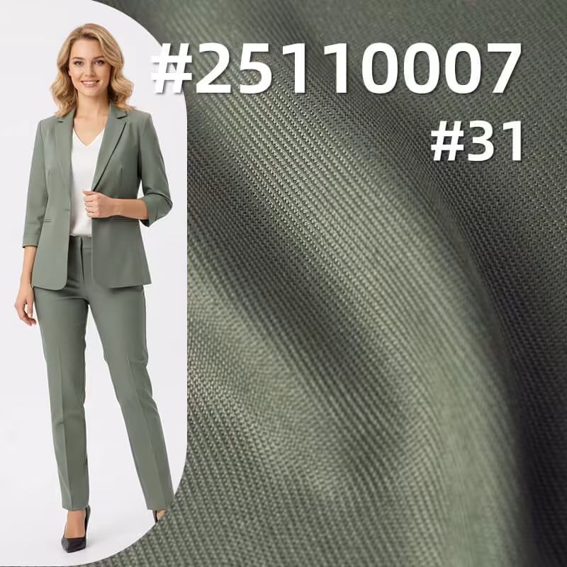 全涤制服呢|140g/m2涤纶双面斜布料|工作服 制服 套装面料