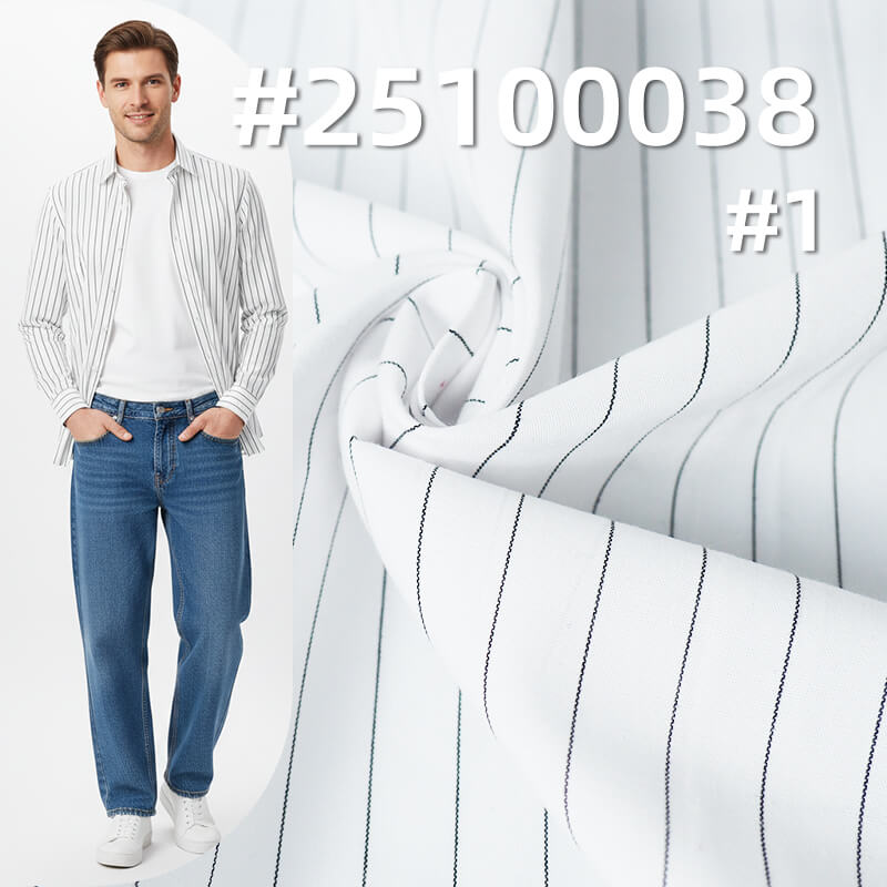 全棉色织条子布|120g/m2纯棉平纹色织布|时尚衬衫 裙子面料