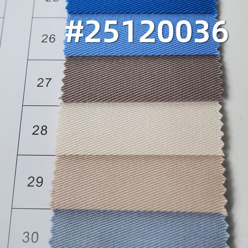 涤棉弹力纱卡| 255g/m2加厚TC弹力斜纹布|3/1左斜|工装 制服 工作服 劳保服面料