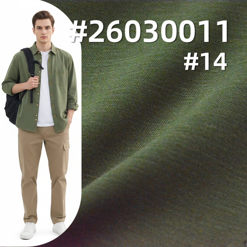 全棉精梳染色布|265g/m2特厚高密斜纹布|四片左斜|反底做面|工装外套 工装裤 裙子面料