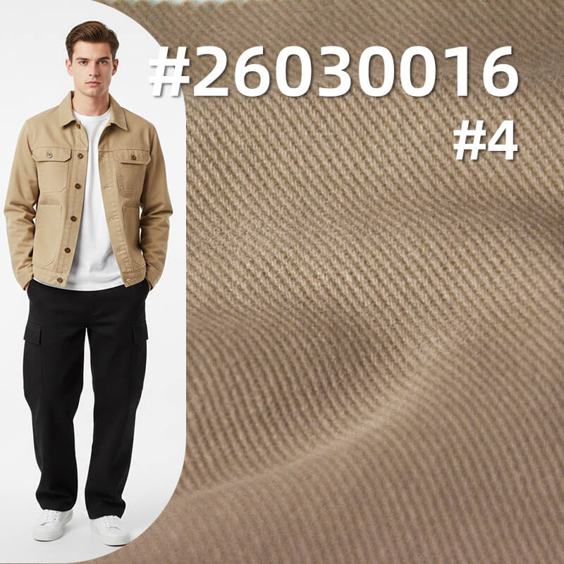 全棉7*7粗斜加密斜纹布|360g/m2四片左斜染色布|雪花绒|底抓毛|工装外套 工装裤面料