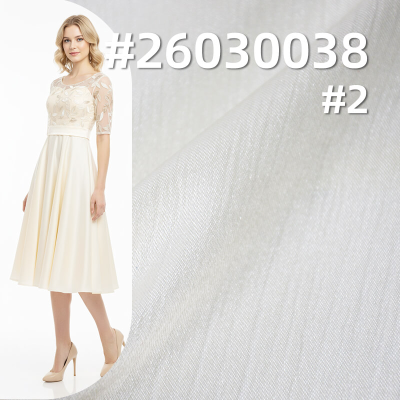 钻石缎面皱|135g/m2涤纶色丁布|皱感闪亮丝缎面|女装 衬衫 裙子 礼服 表演服面料