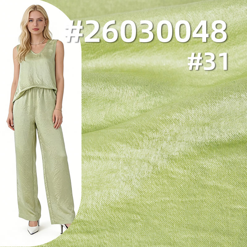 醋酸绒皱|140g/m2涤纶缎面色丁布|仿真丝绉布|时尚女装 裙子 衬衫 礼服面料