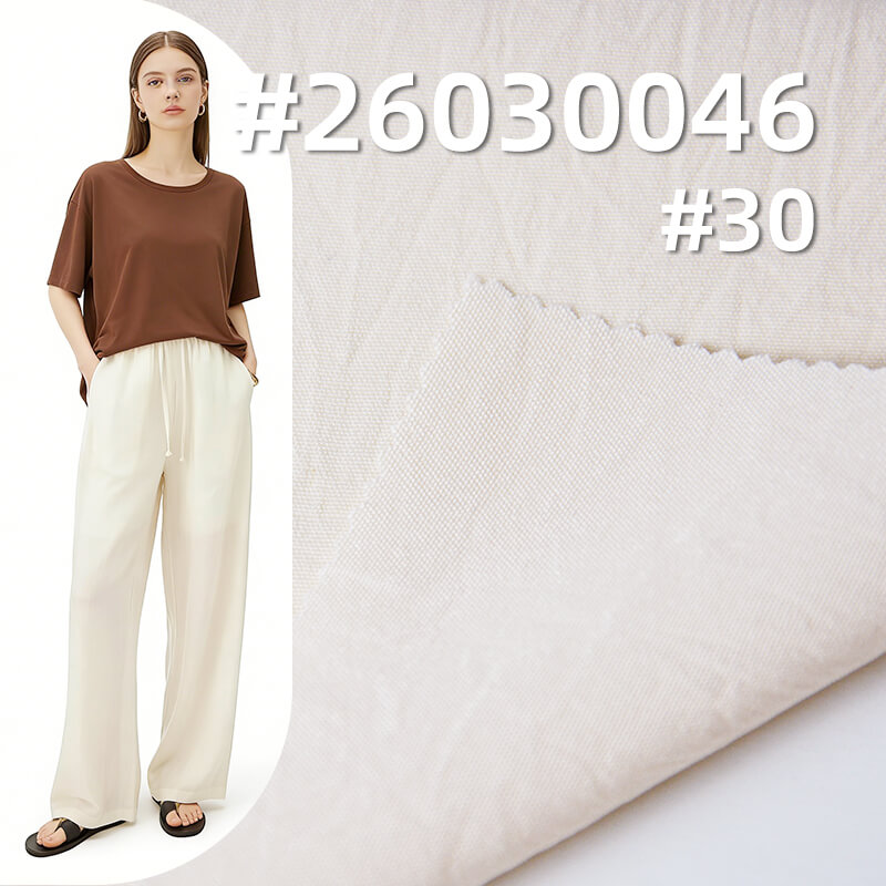 四面弹手抓花|120g/m2涤纶弹力皱布|平纹染色布|时尚女装 衬衫 裙子 休闲裤面料