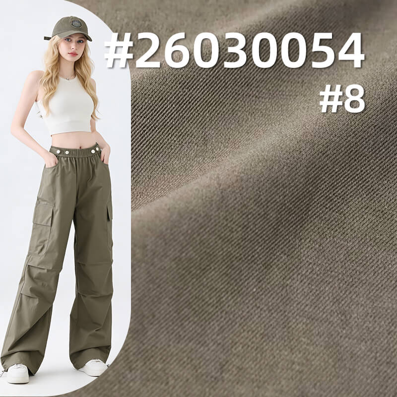 加厚免洗3/3斜纹布|280g/m2梭织涤纶双面斜|棉感抗皱保型|休闲裤 裙子 套装 时尚工装面料