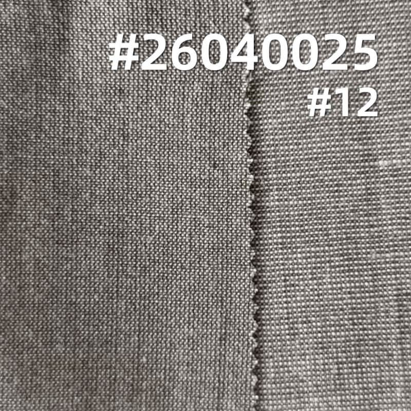 天丝涤麻染色布|148g/m2梭织平纹布料|涤纶莱赛尔亚麻布|老钱风服饰 衬衫 裙子面料