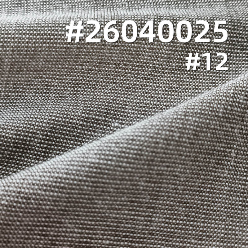 天丝涤麻染色布|148g/m2梭织平纹布料|涤纶莱赛尔亚麻布|老钱风服饰 衬衫 裙子面料