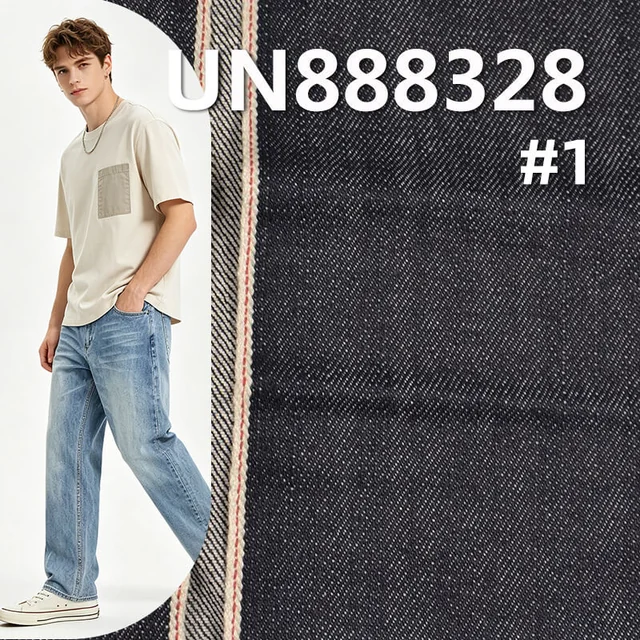 100%棉竹节右斜红边牛仔布 12oz 30/31" UN888328