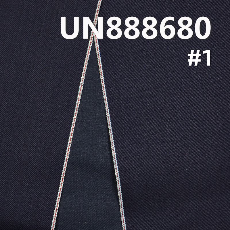 100%棉竹節色織右斜紅邊牛仔布 12oz 30/31" UN888680